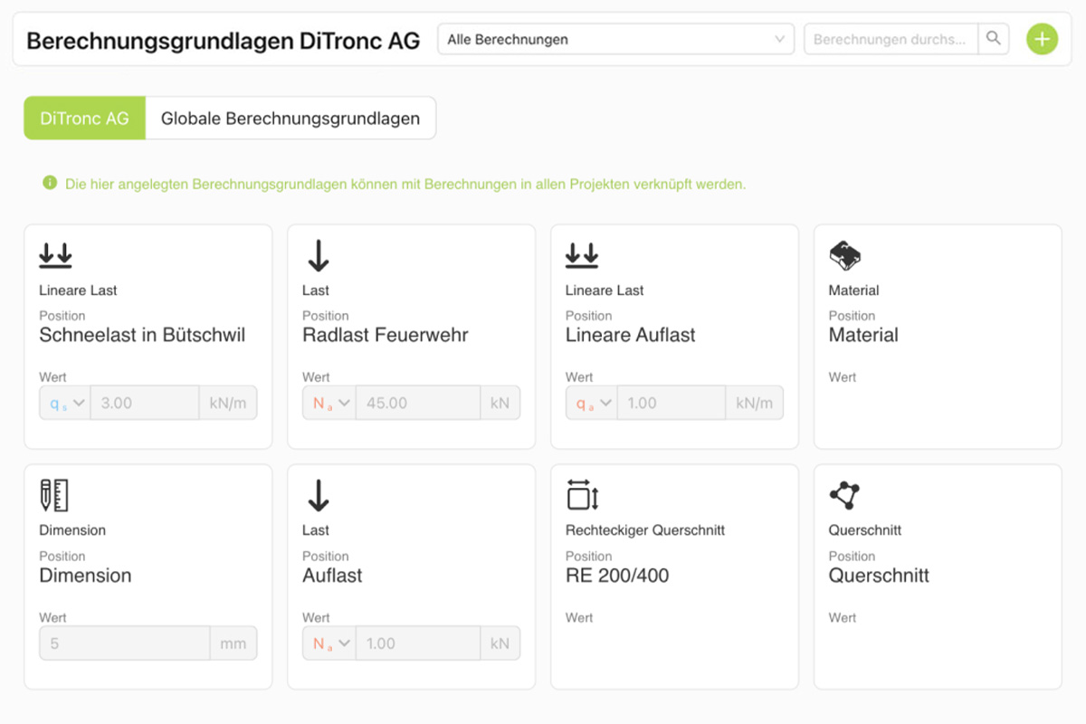 Berechnungsgrundlagen